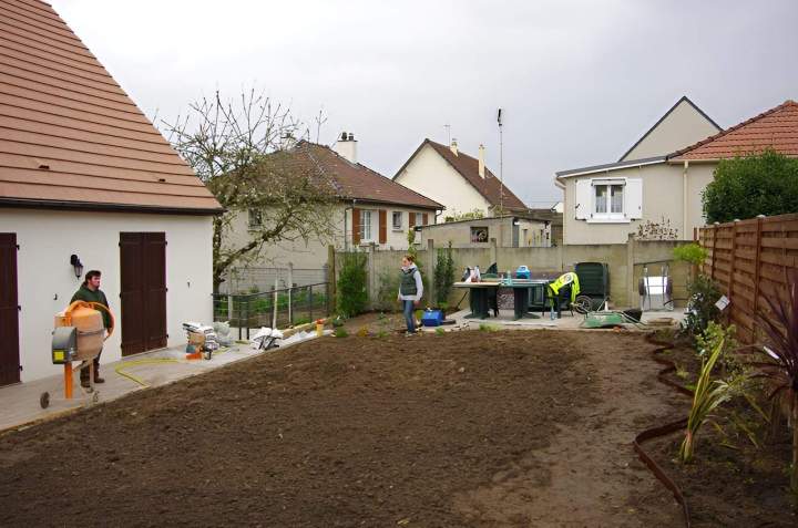 Début aménagement extérieur Conflans-Sainte-Honorine