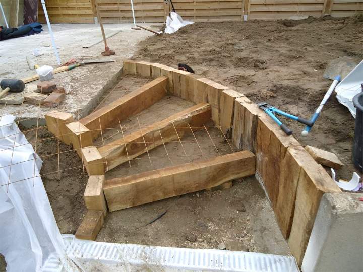 Réalisation escalier paysager Conflans-Sainte-Honorine